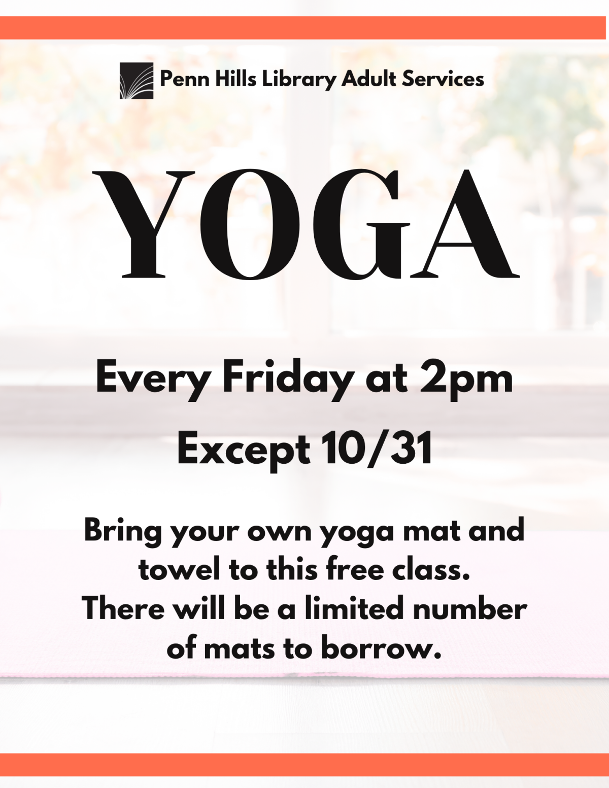 Yoga flyer with yoga mat