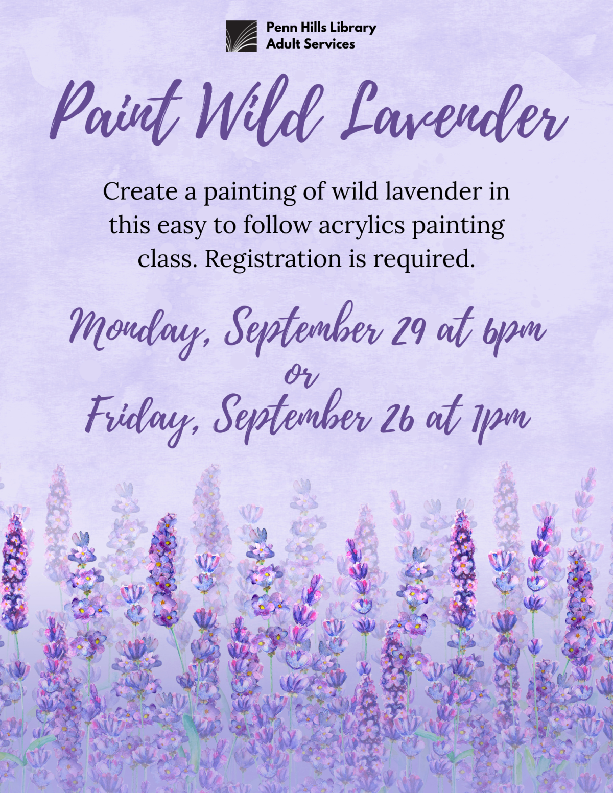 Paint Wild Lavender flyer