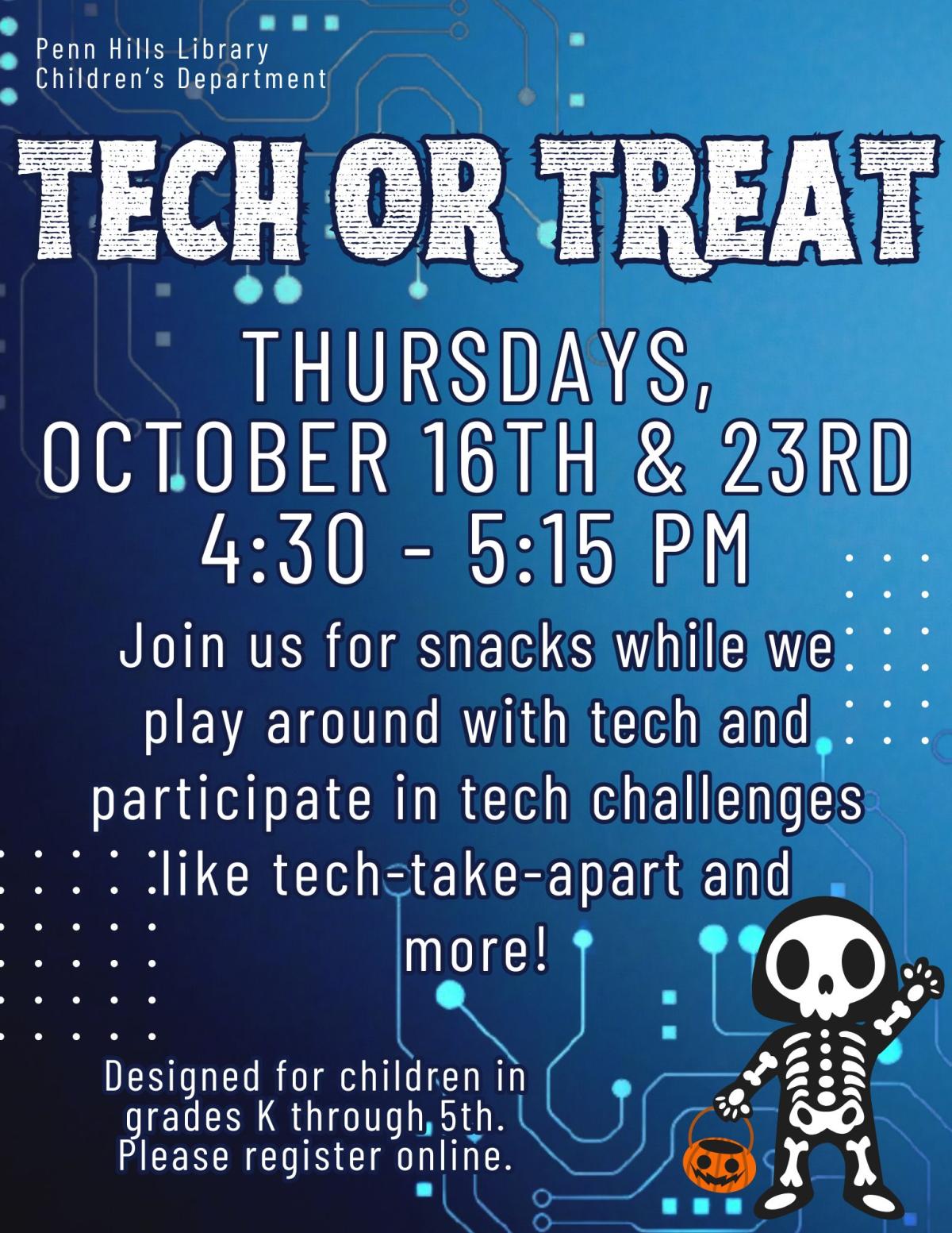 Tech or Treat flyer