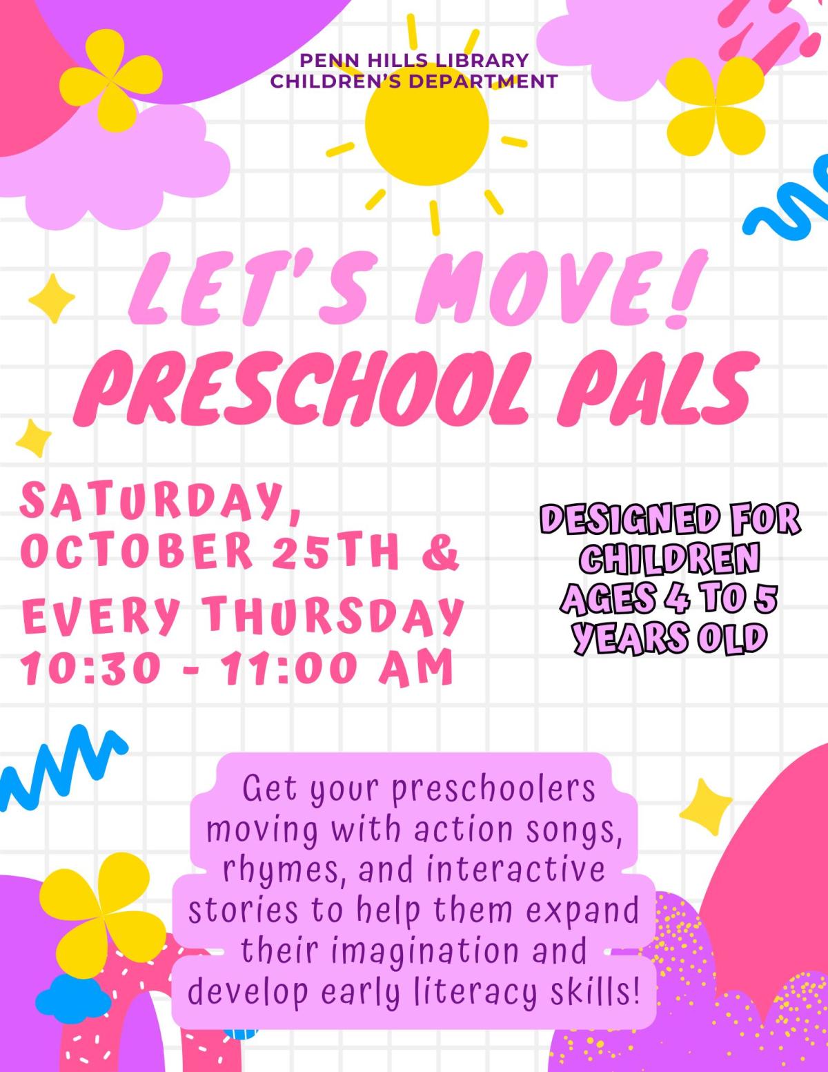 Let's Move! Preschool Pals flyer