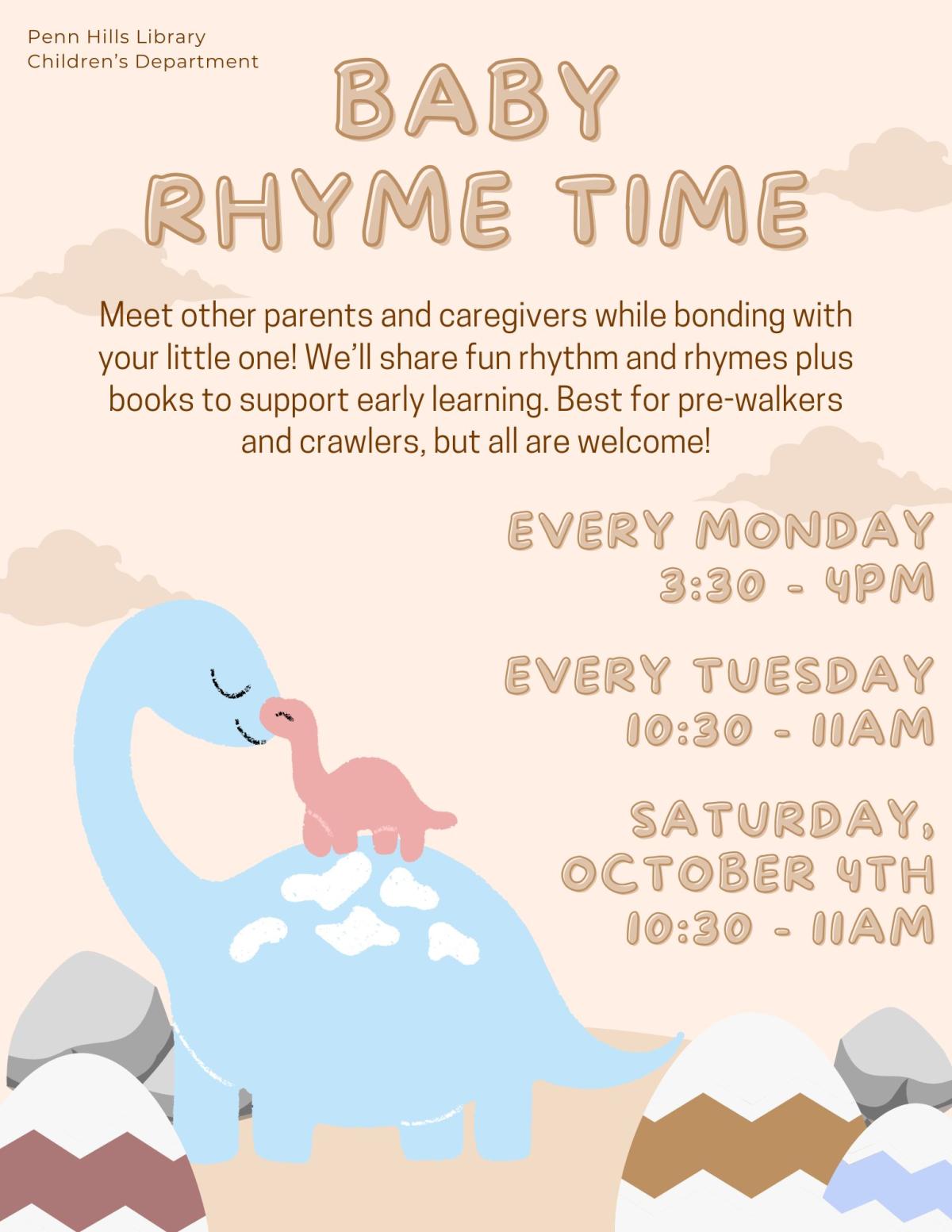 Baby Rhyme Time flyer