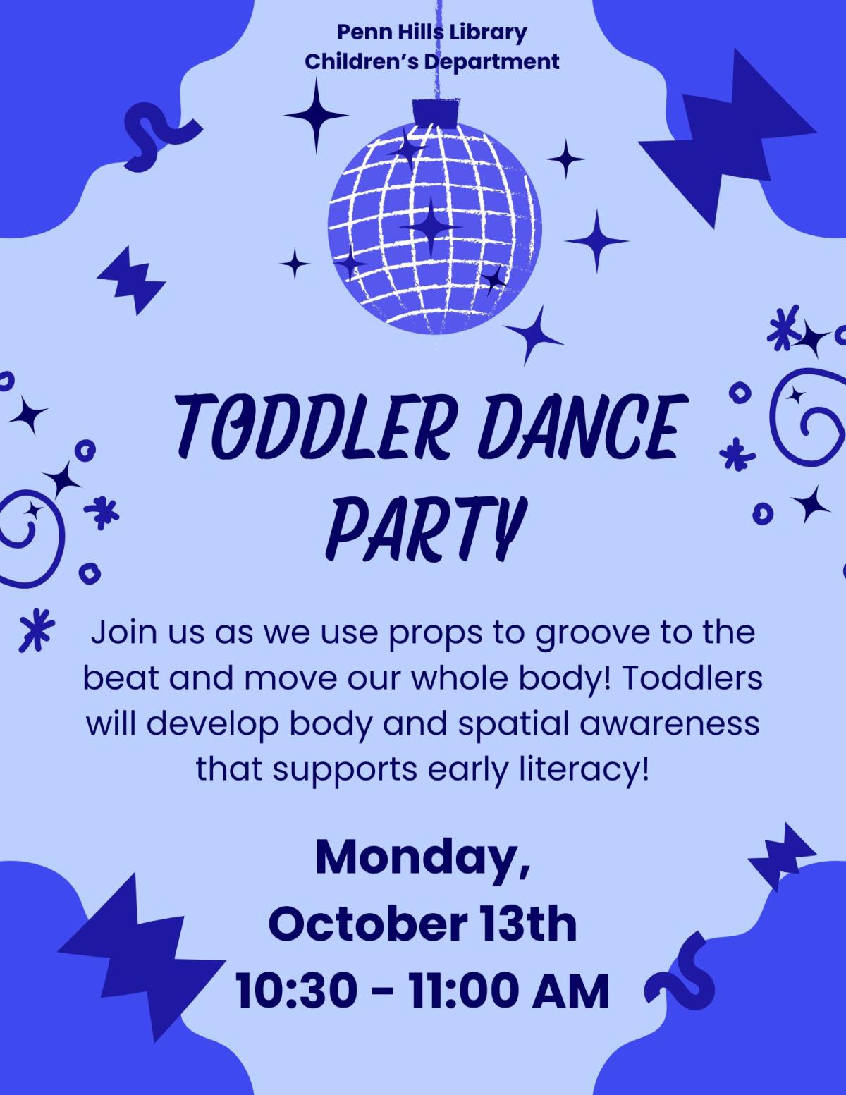 Toddler Dance Party flyer