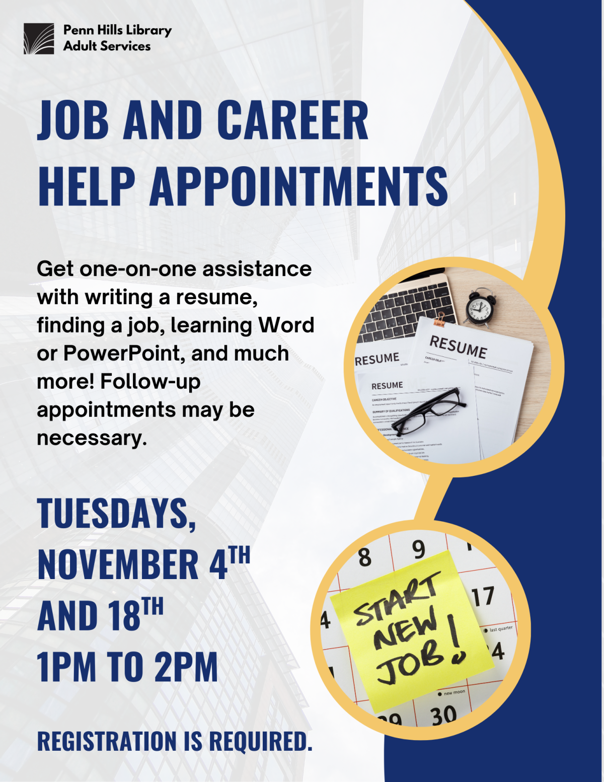 November Job and Career flyer