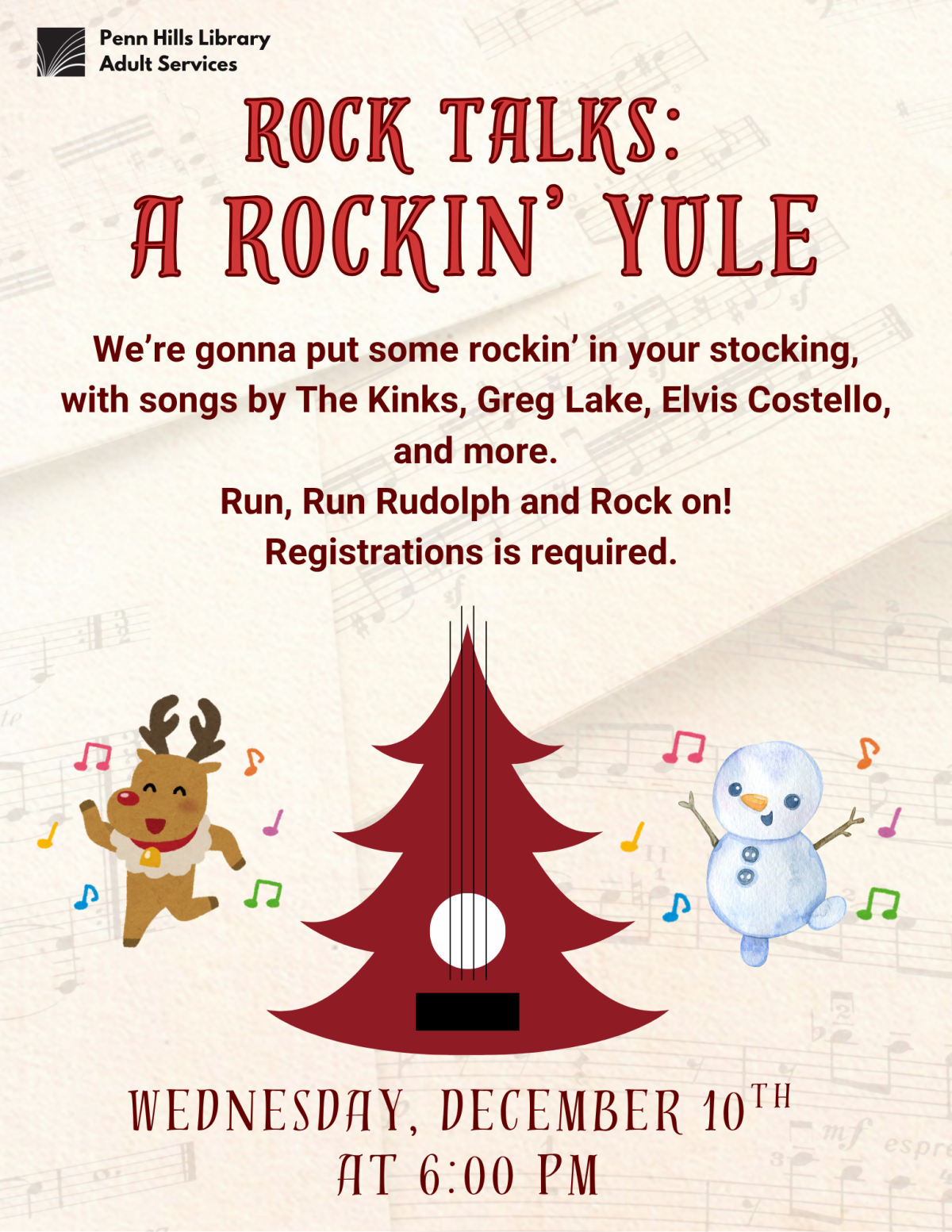 Rock Talks: A Rockin' Yule flyer
