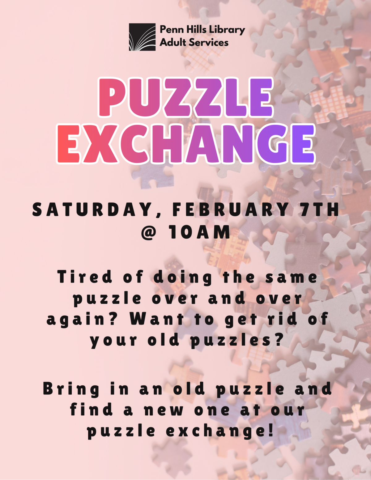 puzzle exchange flyer