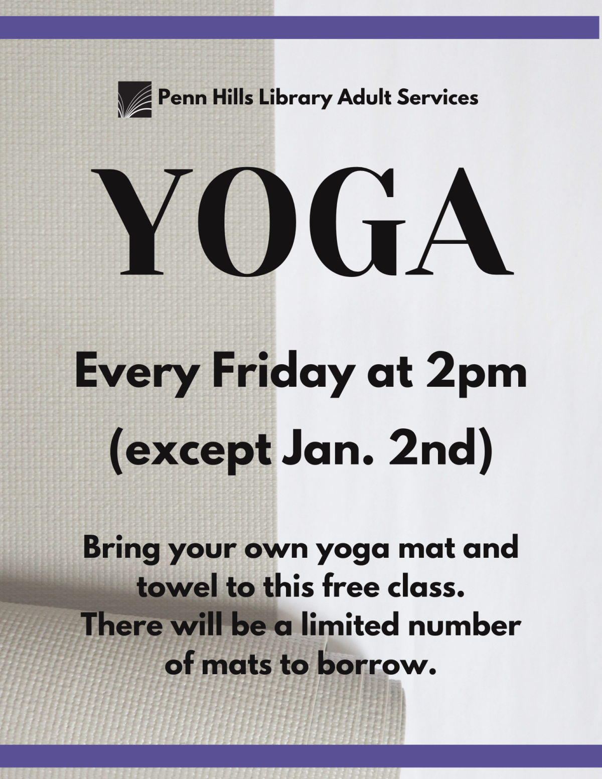 Yoga flyer with yoga mat